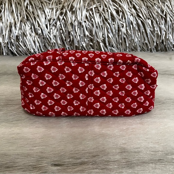 Vintage VERA BRADLEY Nantucket Red 2005 Chelsea Bag Small White Y2K 2 Handles - Picture 9 of 12